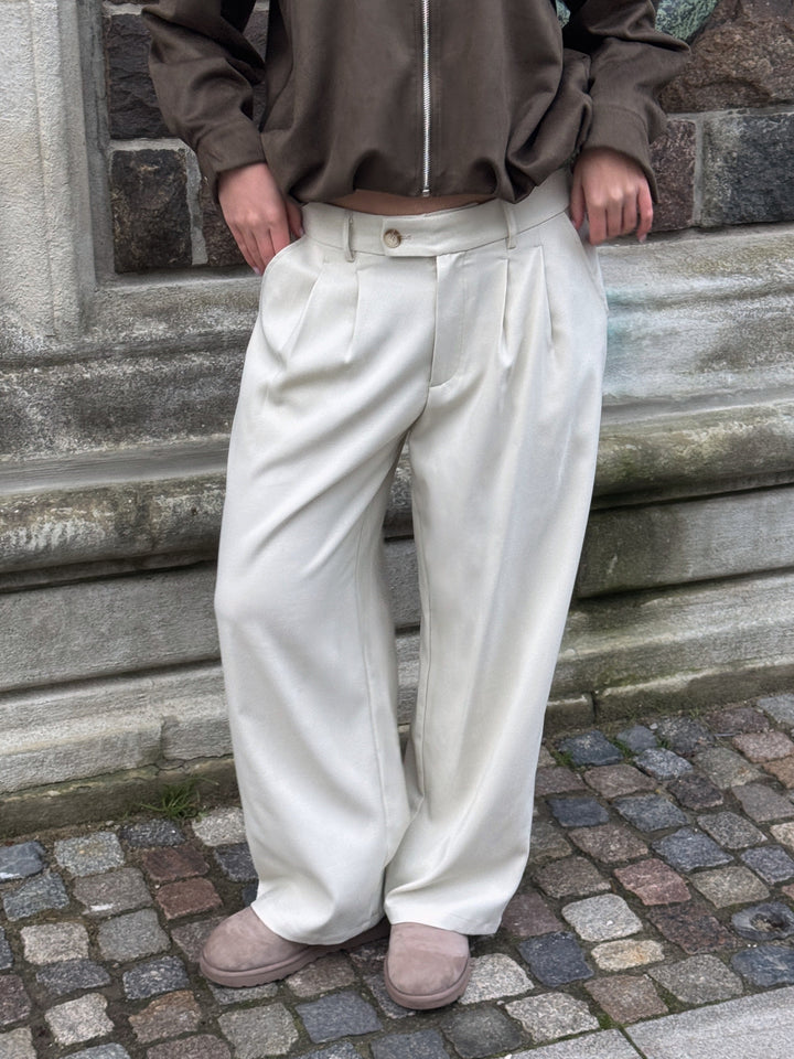 Nora Pants - Foam White-Fashion Nora
