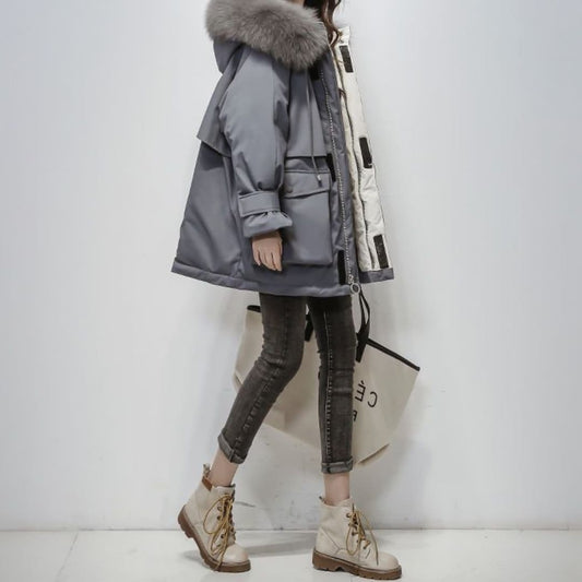 North Fay Winter Parka with fur for women-Fashion Nora