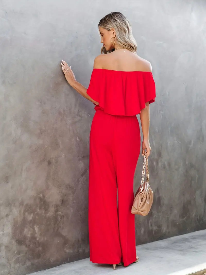 One Piece Jumpsuit Wide Leg Off Shoulder Strapless Jumpsuit Su Fashion Nora