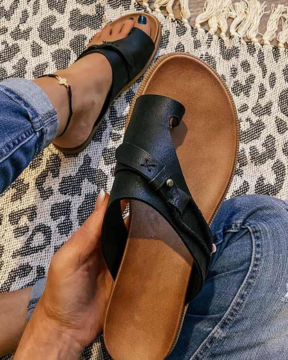 Orthopedic Sandals | Slip-On | Arch Fit | Flat Sandals | Women's Slides-Fashion Nora