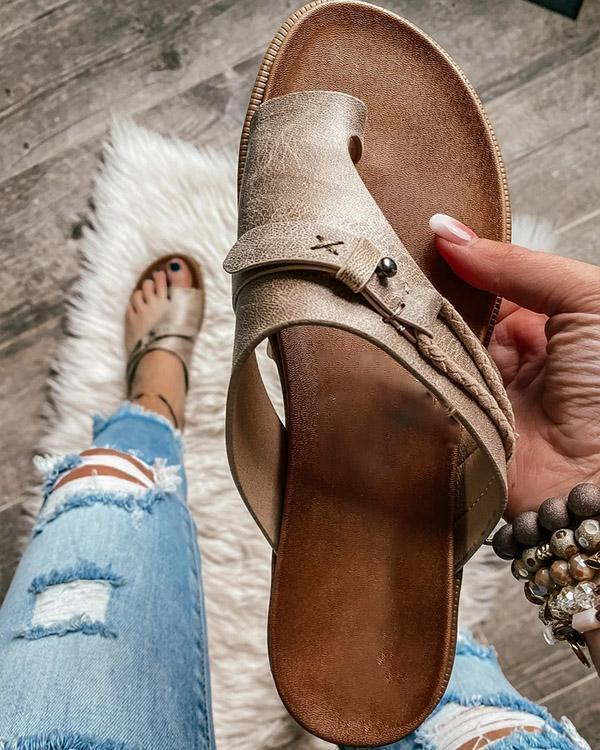 Orthopedic Sandals | Slip-On | Arch Fit | Flat Sandals | Women's Slides-Fashion Nora