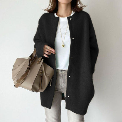 Oversized Cardigan - Long - Button-Up - Cardigan Jacket - Women's Coatigan-Fashion Nora