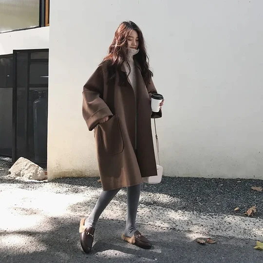 Oversized Cardigan | Open Front | Pockets | Long Cardigan | Women's Coatigan-Fashion Nora