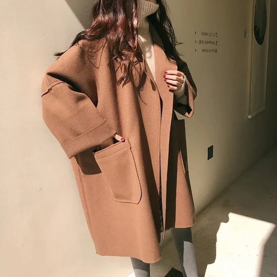 Oversized Cardigan | Open Front | Pockets | Long Cardigan | Women's Coatigan-Fashion Nora