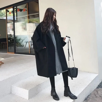 Oversized Cardigan | Open Front | Pockets | Long Cardigan | Women's Coatigan-Fashion Nora