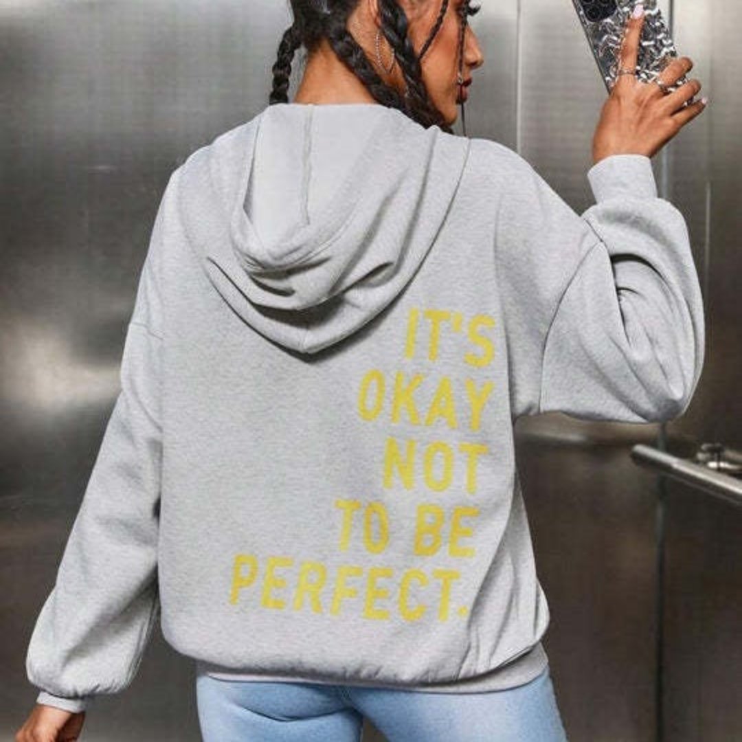 Oversized Hoodie | Comfy | Loose Fit | Text Hoodie | Women's Hoodie-Fashion Nora
