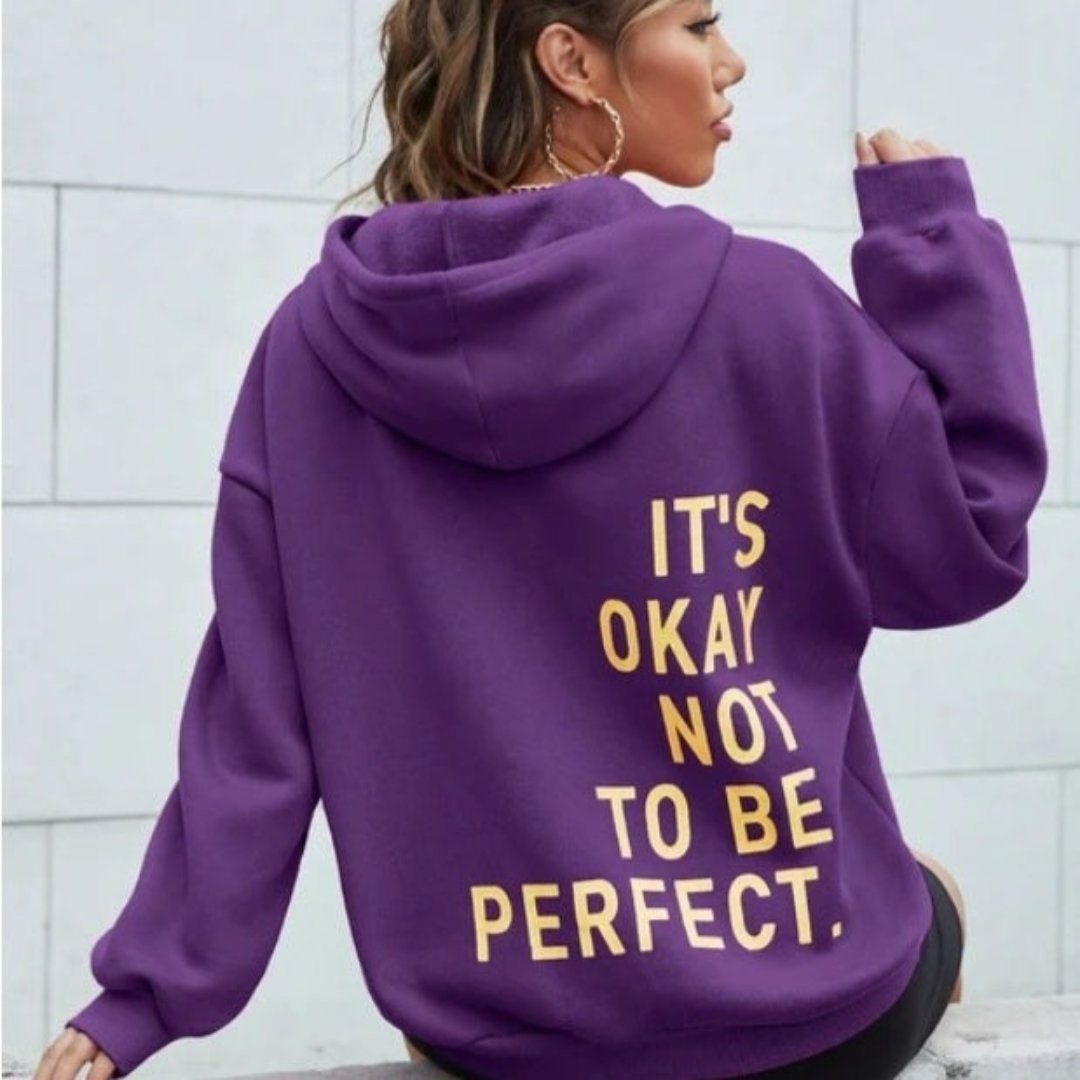 Oversized Hoodie | Comfy | Loose Fit | Text Hoodie | Women's Hoodie-Fashion Nora