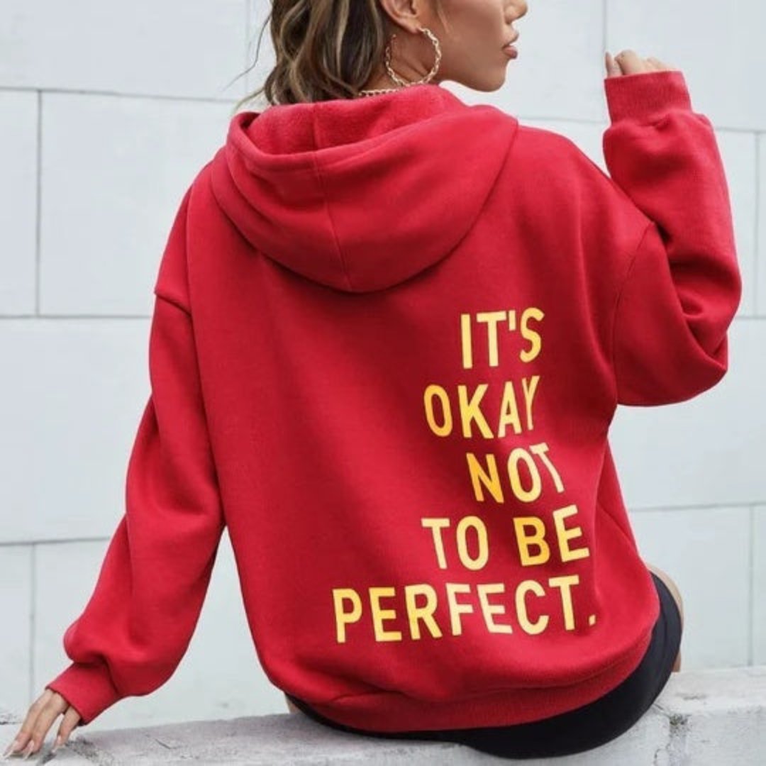 Oversized Hoodie | Comfy | Loose Fit | Text Hoodie | Women's Hoodie-Fashion Nora