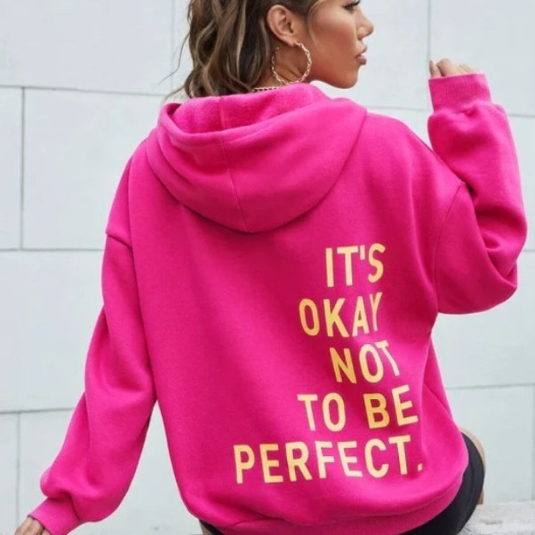 Oversized Hoodie | Comfy | Loose Fit | Text Hoodie | Women's Hoodie-Fashion Nora