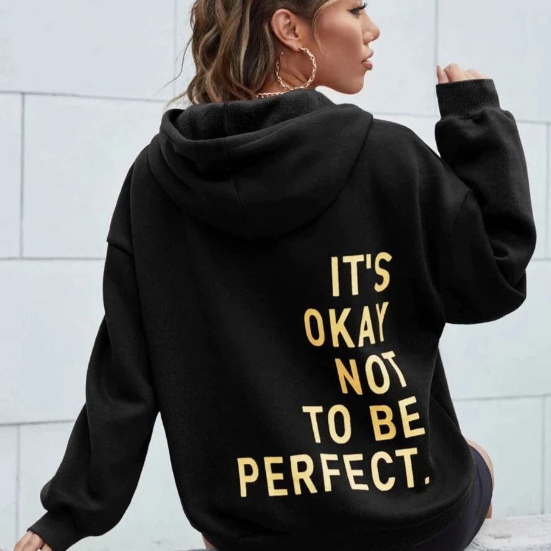 Oversized Hoodie | Comfy | Loose Fit | Text Hoodie | Women's Hoodie-Fashion Nora