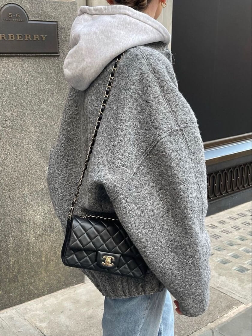 Oversized Jacket | Gray | Woolen | Bomber Jacket | Women's Jacket-Fashion Nora