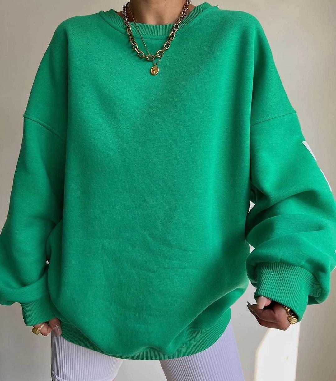 Oversized Sweatshirt - Women's Cozy Baggy Loose Fit Sweater-Fashion Nora