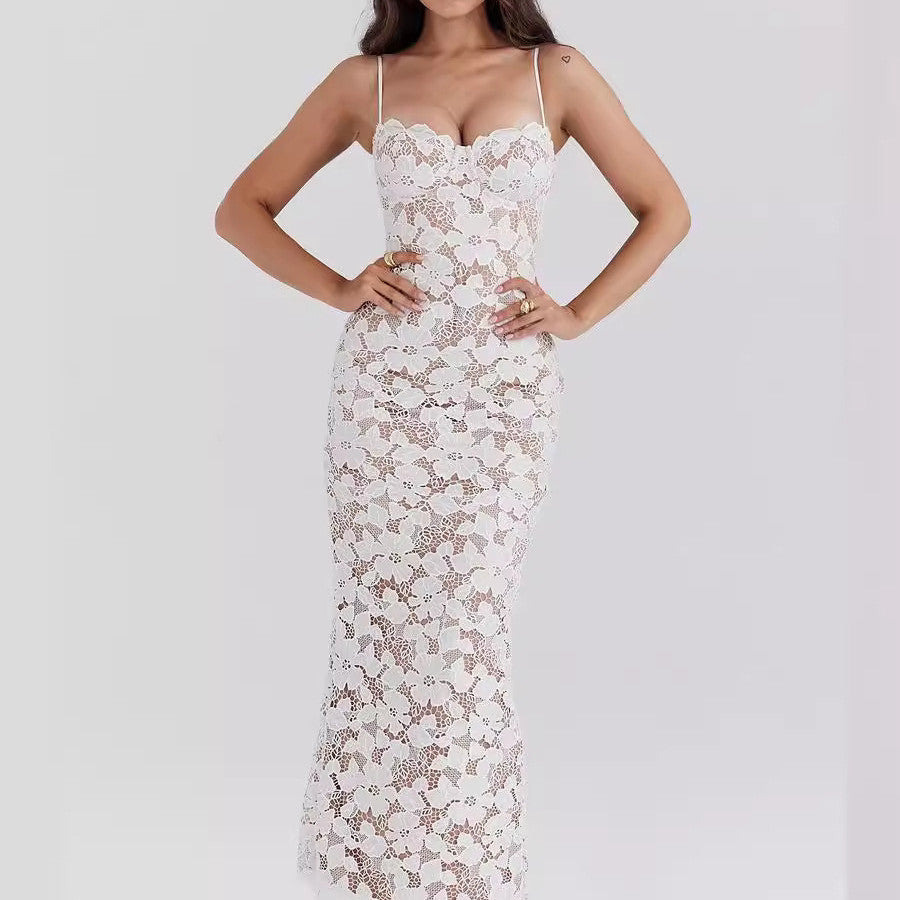 Pearl Blossom Maxi Dress-Fashion Nora