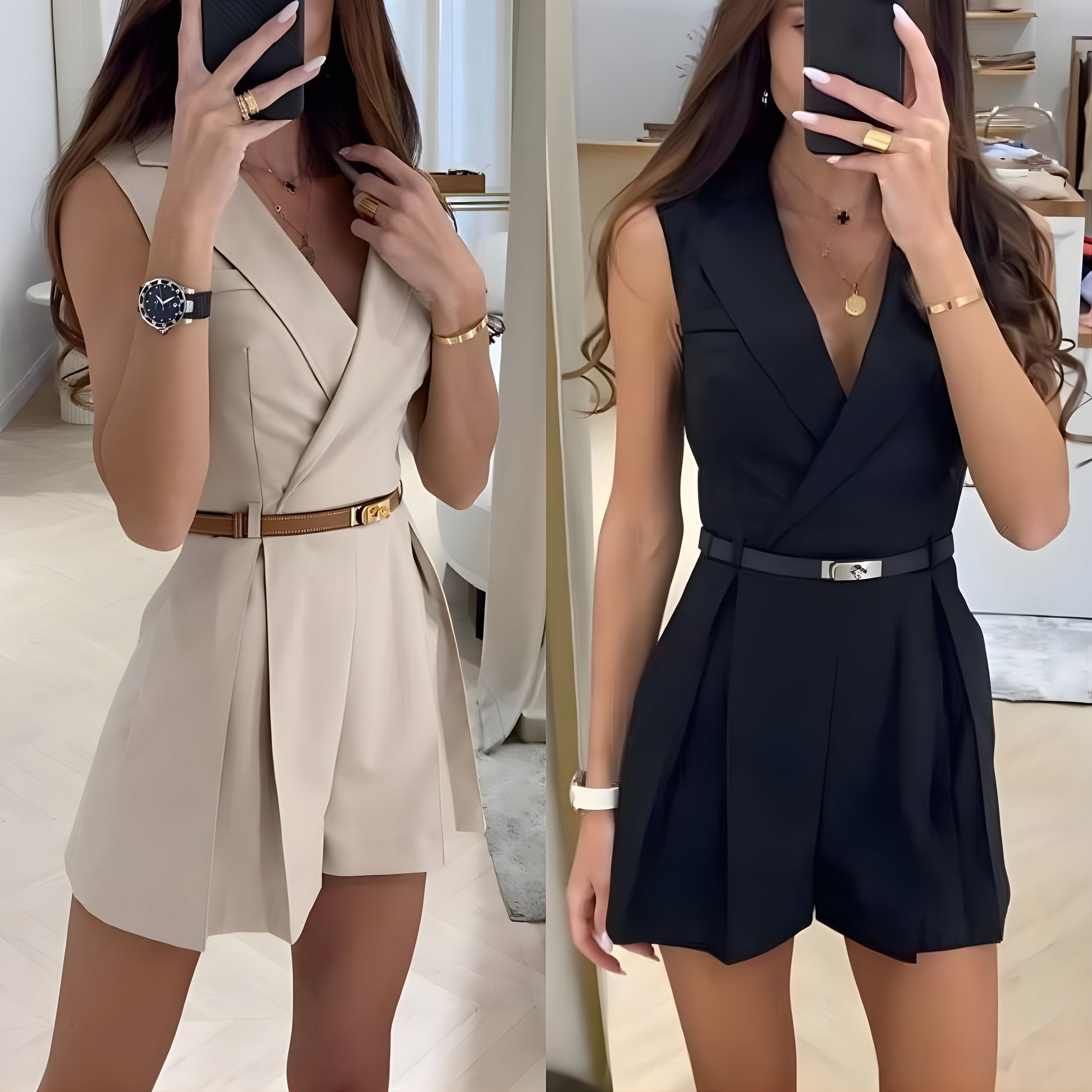 Playsuit | Sleeveless | Summer | Formal Jumpsuit | Women's Clothing-Fashion Nora