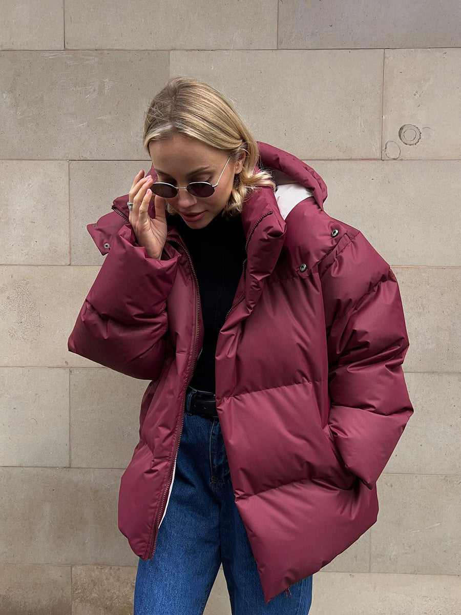 Puffer Jacket - Hooded - Warm - Padded Jacket - Women's Winter Jacket-Fashion Nora