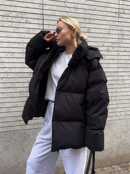 Puffer Jacket - Hooded - Warm - Padded Jacket - Women's Winter Jacket-Fashion Nora