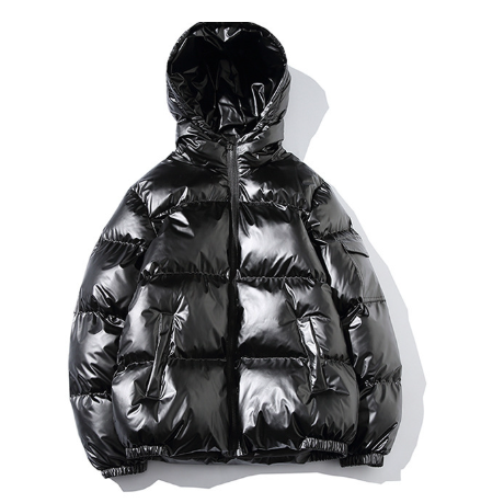 Puffer Jacket - Shiny - Hooded - Padded Jacket - Men's Winter Jacket-Fashion Nora