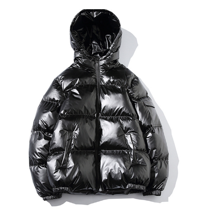 Puffer Jacket - Shiny - Hooded - Padded Jacket - Men's Winter Jacket-Fashion Nora