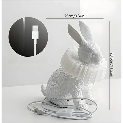 RabbitGleam - Artistic modern rabbit table lamp-Fashion Nora