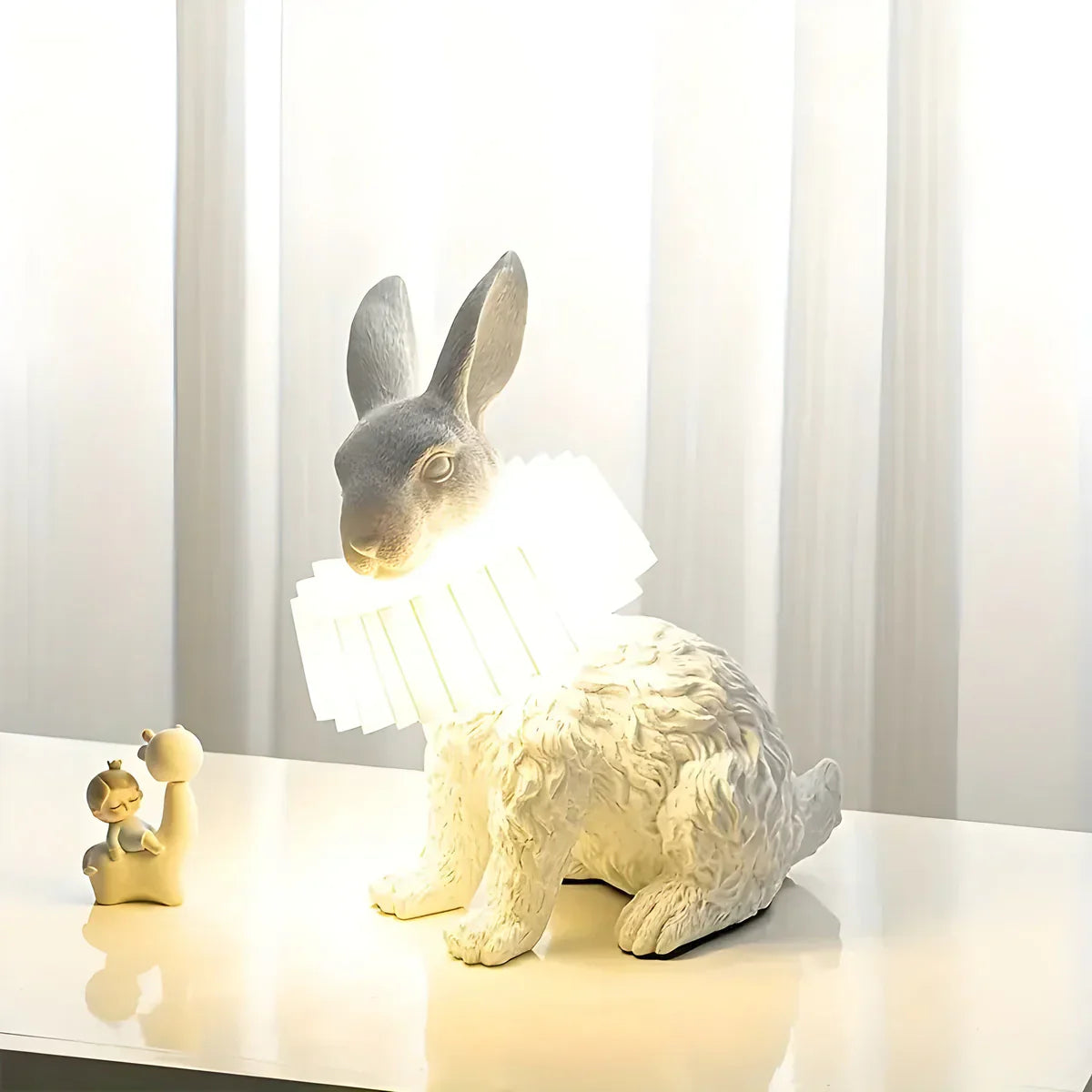 RabbitGleam - Artistic modern rabbit table lamp-Fashion Nora