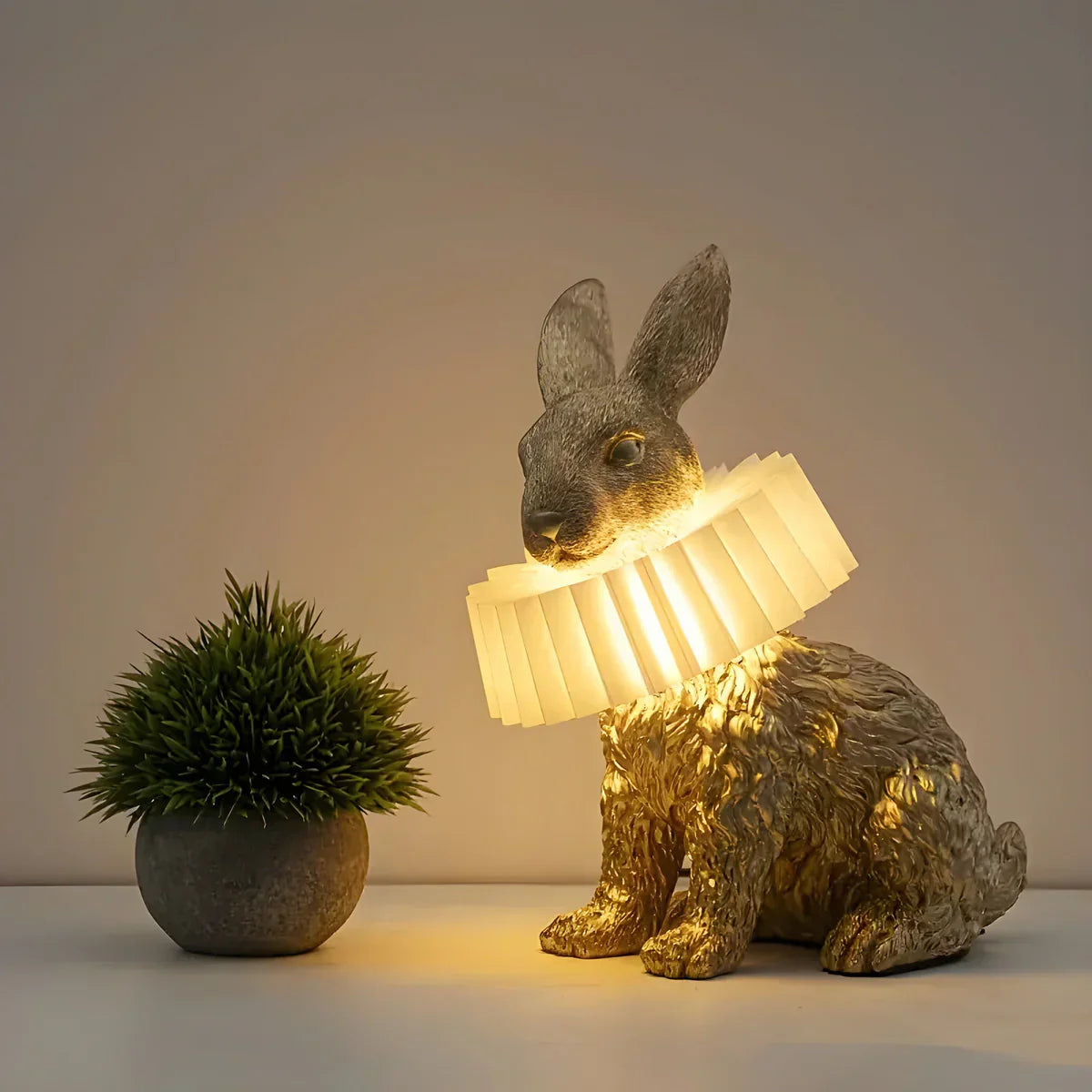 RabbitGleam - Artistic modern rabbit table lamp-Fashion Nora