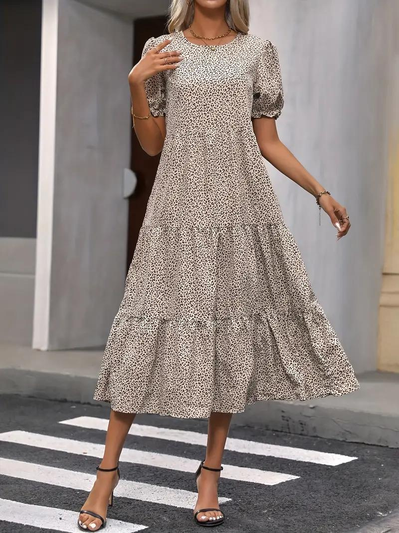 Puff sleeve summer dress hotsell