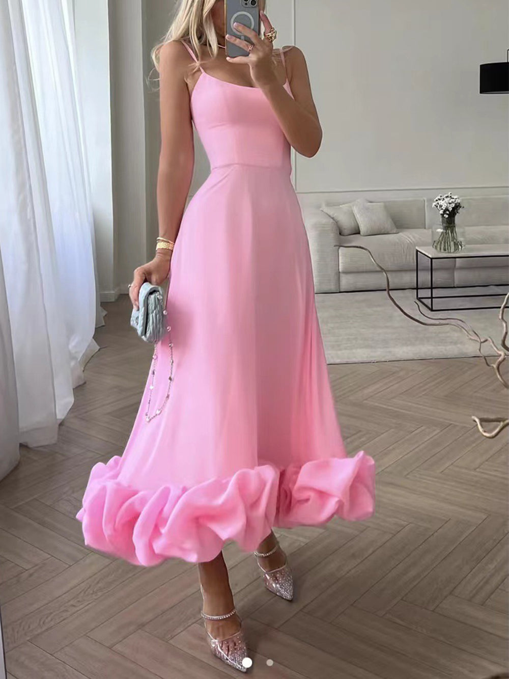 Ruffle Dress - Women's Elegant Midi Corset Cocktail Dress-Fashion Nora