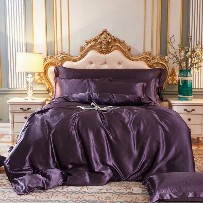 Satin Sheets - Luxury - 4-Piece - Bed Sheet Set - Silk Bed Sheets-Fashion Nora