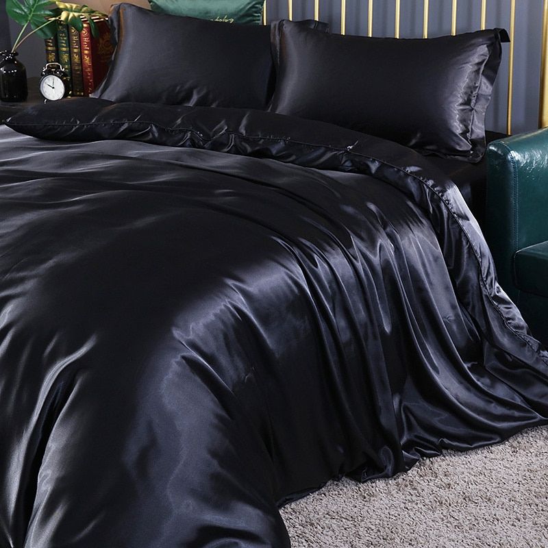 Satin Sheets - Luxury - 4-Piece - Bed Sheet Set - Silk Bed Sheets-Fashion Nora