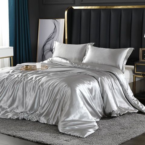 Satin Sheets - Luxury - 4-Piece - Bed Sheet Set - Silk Bed Sheets-Fashion Nora