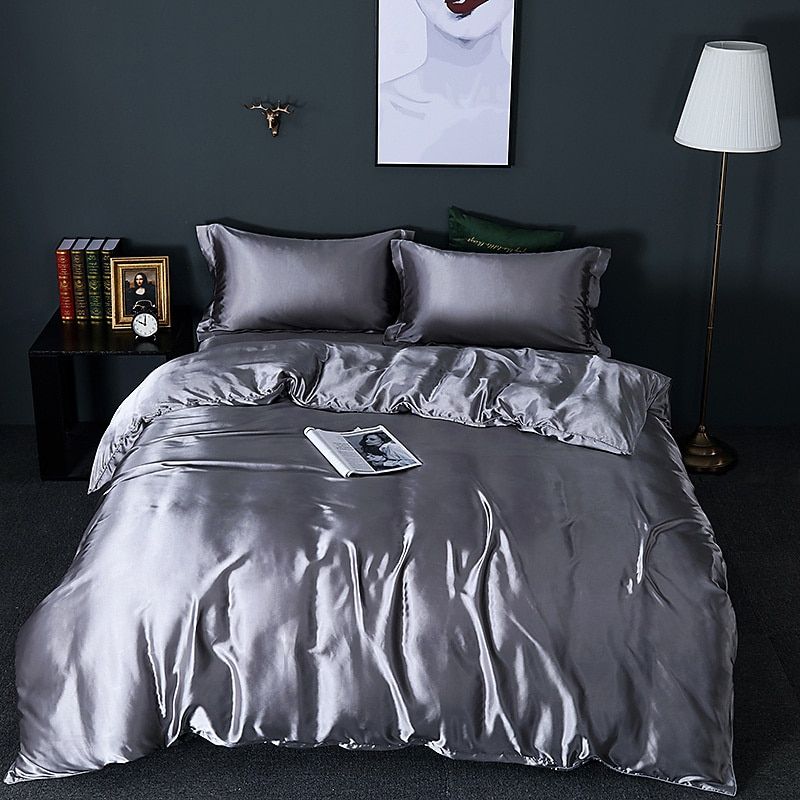 Satin Sheets - Luxury - 4-Piece - Bed Sheet Set - Silk Bed Sheets-Fashion Nora