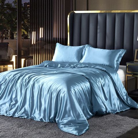 Satin Sheets - Luxury - 4-Piece - Bed Sheet Set - Silk Bed Sheets-Fashion Nora