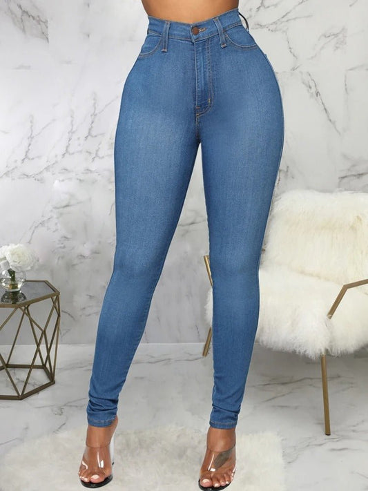 Skinny Jeans - Stretch - Slim Fit - High Waisted Jeans - Women's Jeans-Fashion Nora