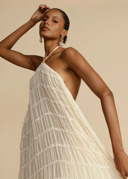 Skirt and Top Set | Chiffon | Open Back | Co-Ord Set | Women's Summer Clothes-Fashion Nora