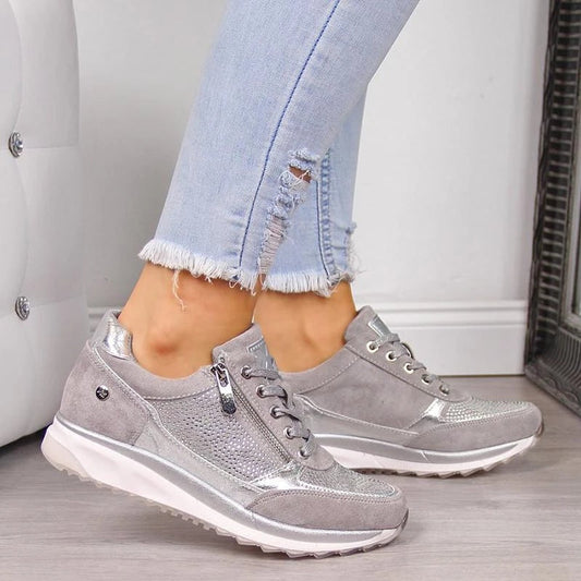 Sneakers | Orthopedic | Lace Up | Walking Shoes | Women's Shoes-Fashion Nora