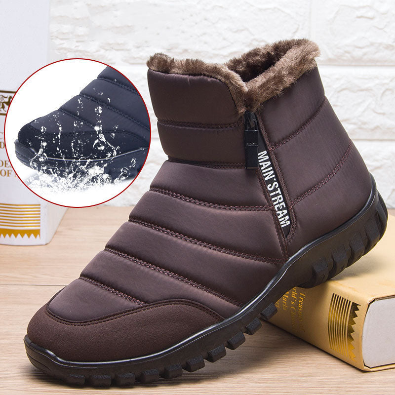 Mens snow boots fur lined best sale