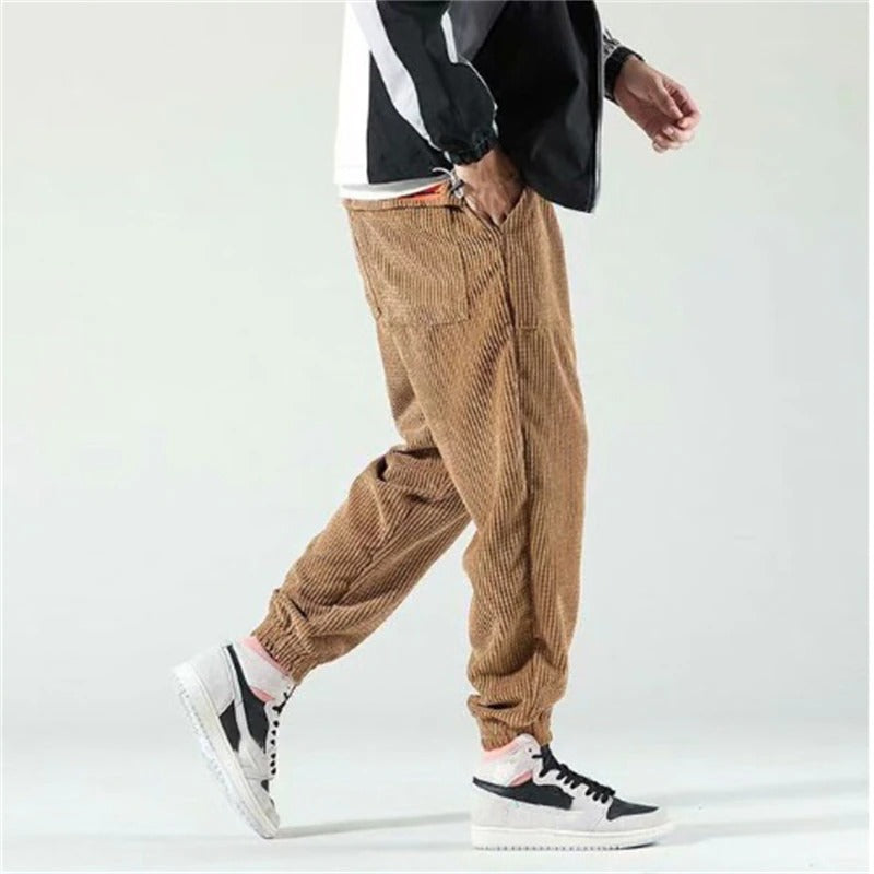 Soft and fashionable pine corduroy trousers | Perfect for everyday comfort-Fashion Nora