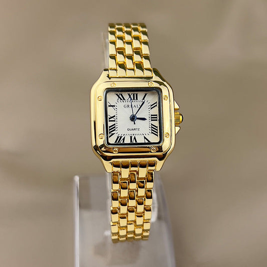 Square Watch | Silver | Gold | Quartz Watch | Ladies Watches-Fashion Nora