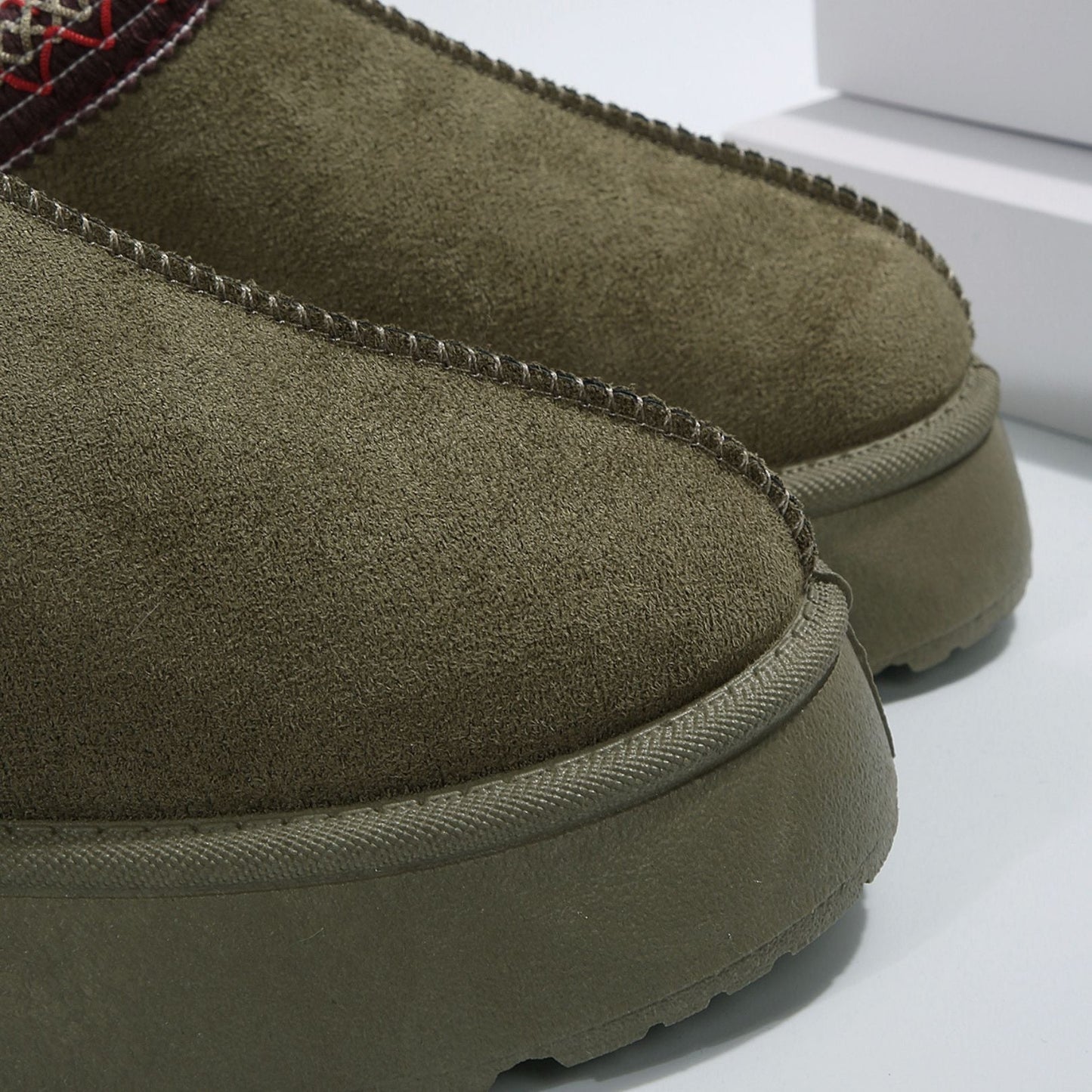 Suede Boots - Slip-On - Fur Lined - Suede Shoes - Women's Winter Shoes-Fashion Nora