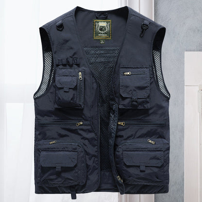 Tactical Vest | Zip-Up | Pockets | Cargo Vest | Men's Vest-Fashion Nora