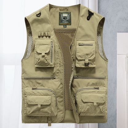 Tactical Vest | Zip-Up | Pockets | Cargo Vest | Men's Vest-Fashion Nora