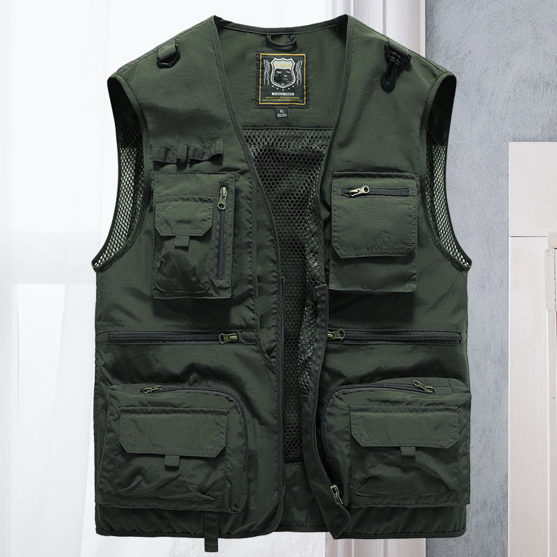 Tactical Vest | Zip-Up | Pockets | Cargo Vest | Men's Vest-Fashion Nora