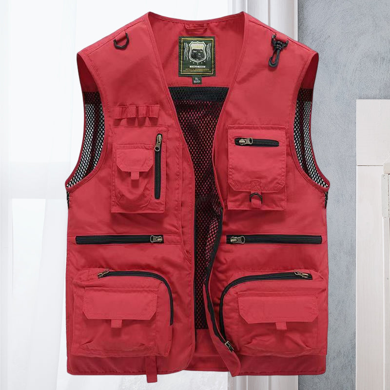 Tactical Vest | Zip-Up | Pockets | Cargo Vest | Men's Vest-Fashion Nora