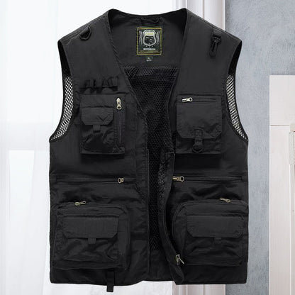 Tactical Vest | Zip-Up | Pockets | Cargo Vest | Men's Vest-Fashion Nora