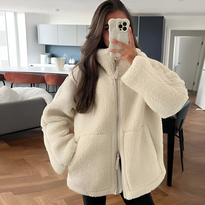 Teddy Coat | Oversized | Teddy Fleece Jacket | Women's Winter Jacket-Fashion Nora