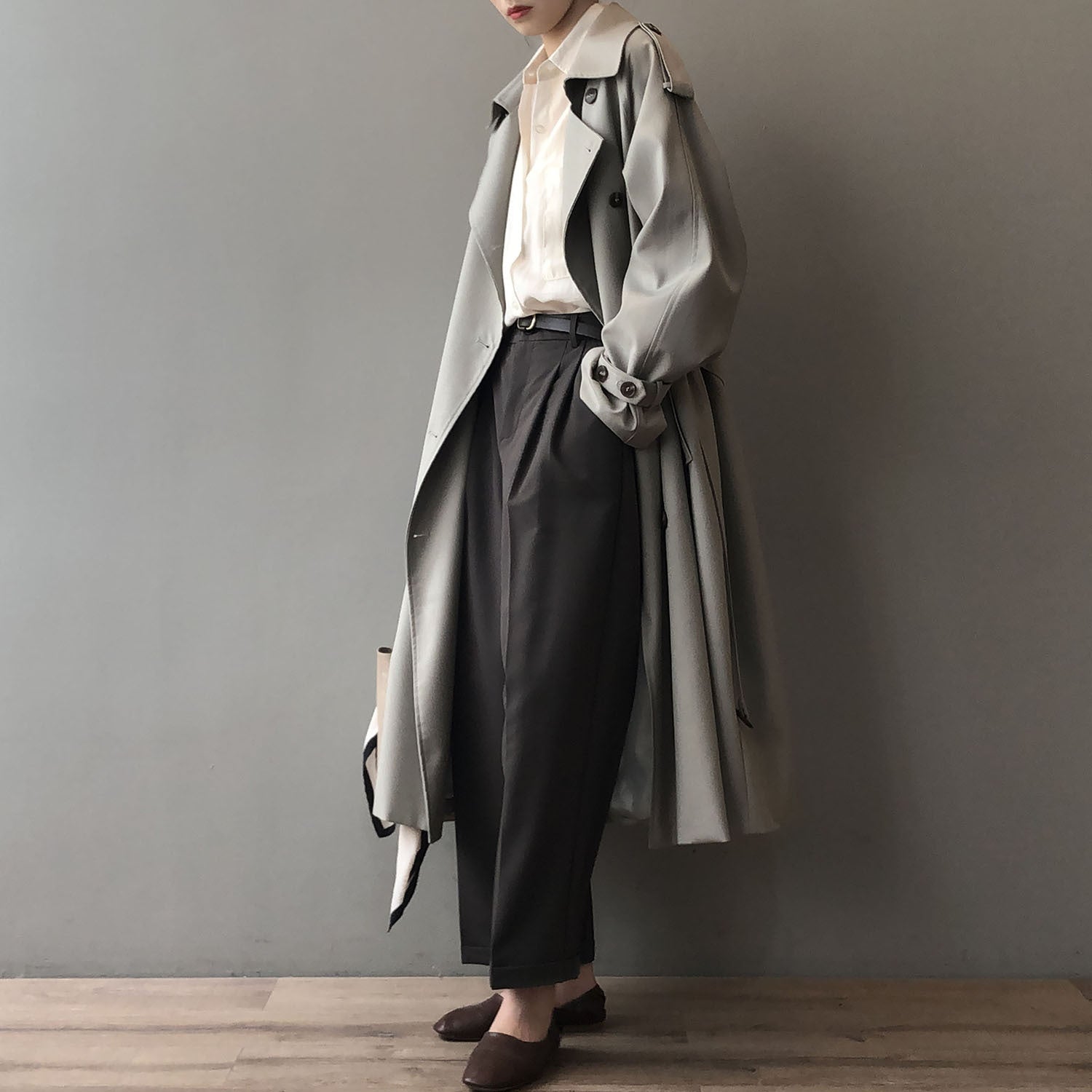 Trench Coat - Long - Oversized - Double Breasted Coat - Women's Jacket-Fashion Nora