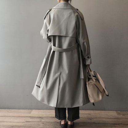 Trench Coat - Long - Oversized - Double Breasted Coat - Women's Jacket-Fashion Nora