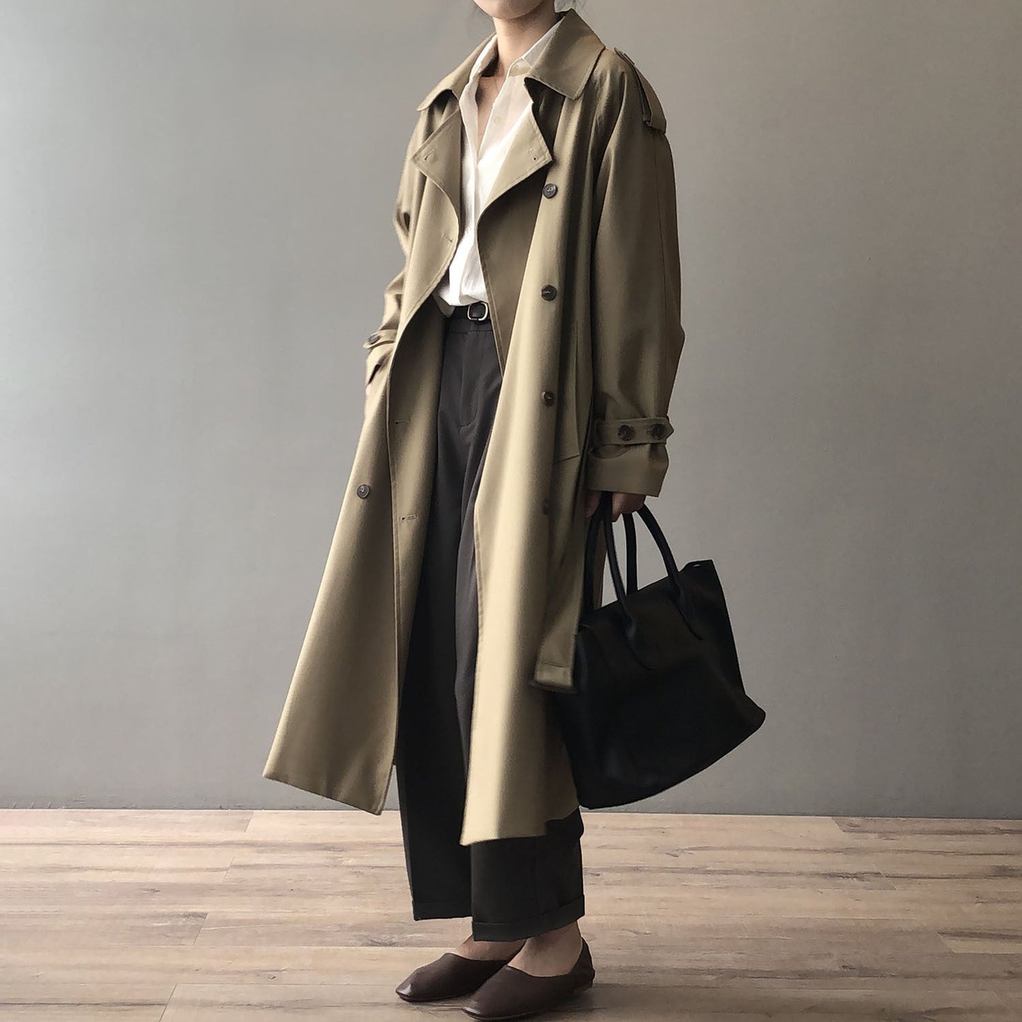 Trench Coat - Long - Oversized - Double Breasted Coat - Women's Jacket-Fashion Nora