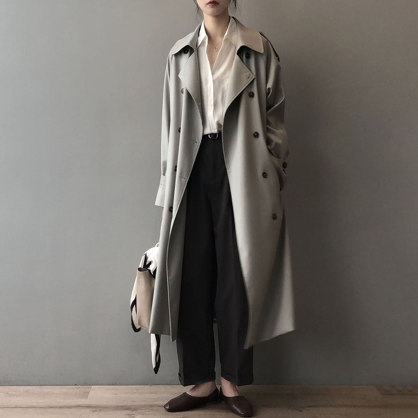 Trench Coat - Long - Oversized - Double Breasted Coat - Women's Jacket-Fashion Nora