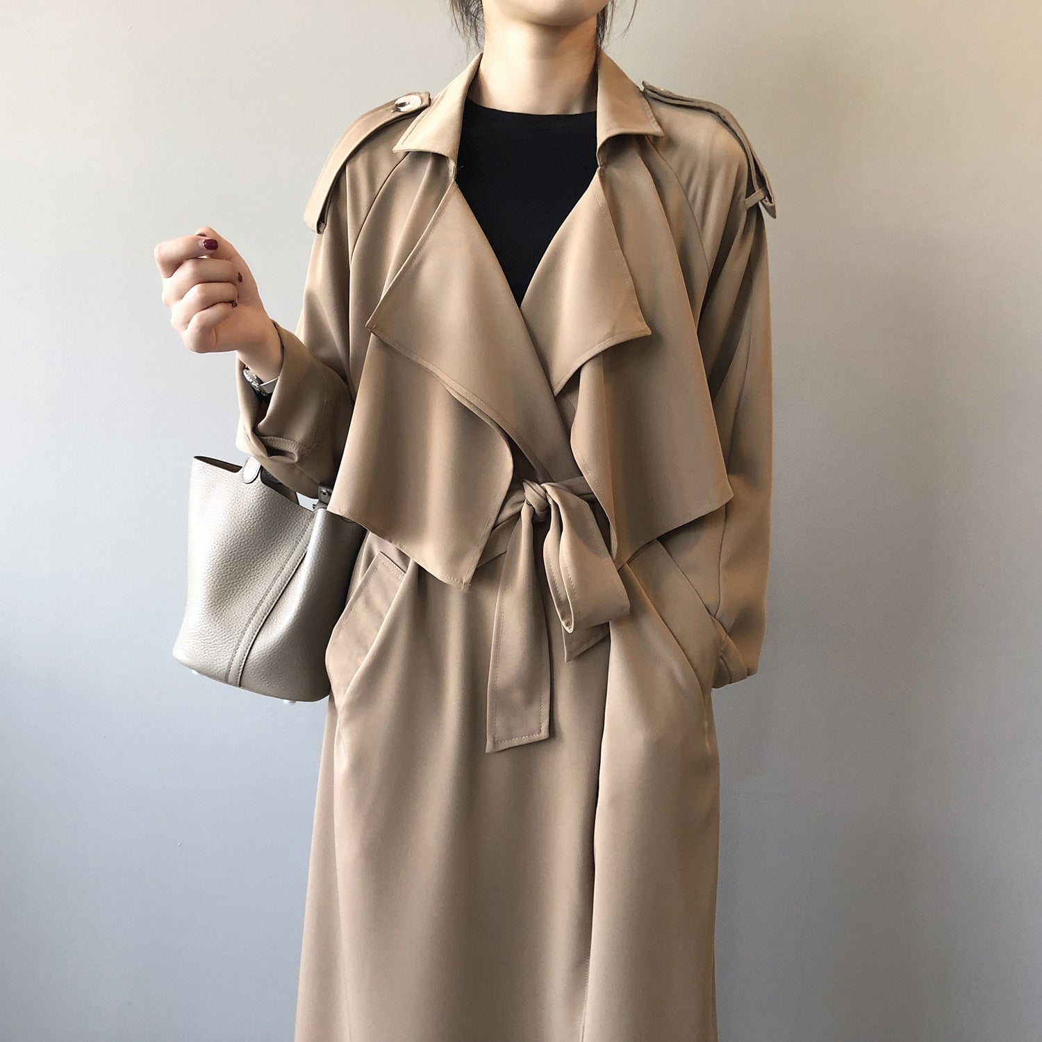 Trench Coat | Loose Fit | Belt | Long Coat | Women's Jacket-Fashion Nora